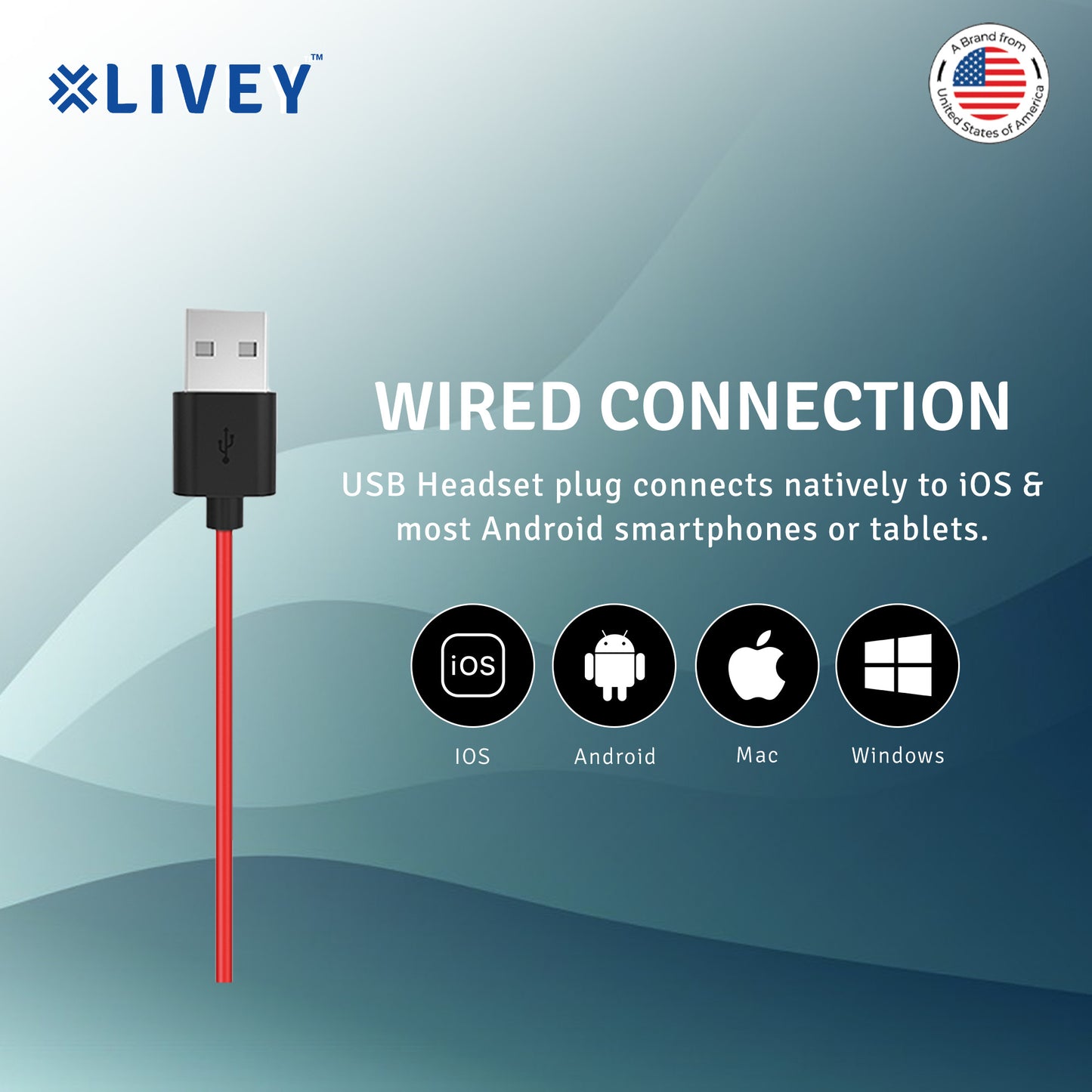 LIVEY Audixa 415DM MS Teams USB Headset