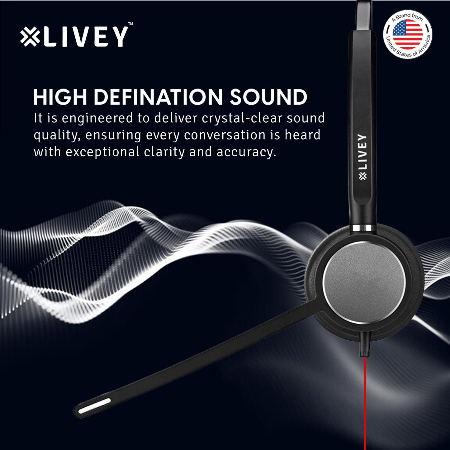 LIVEY 510DU ENC USB Headset, Optimized for UC