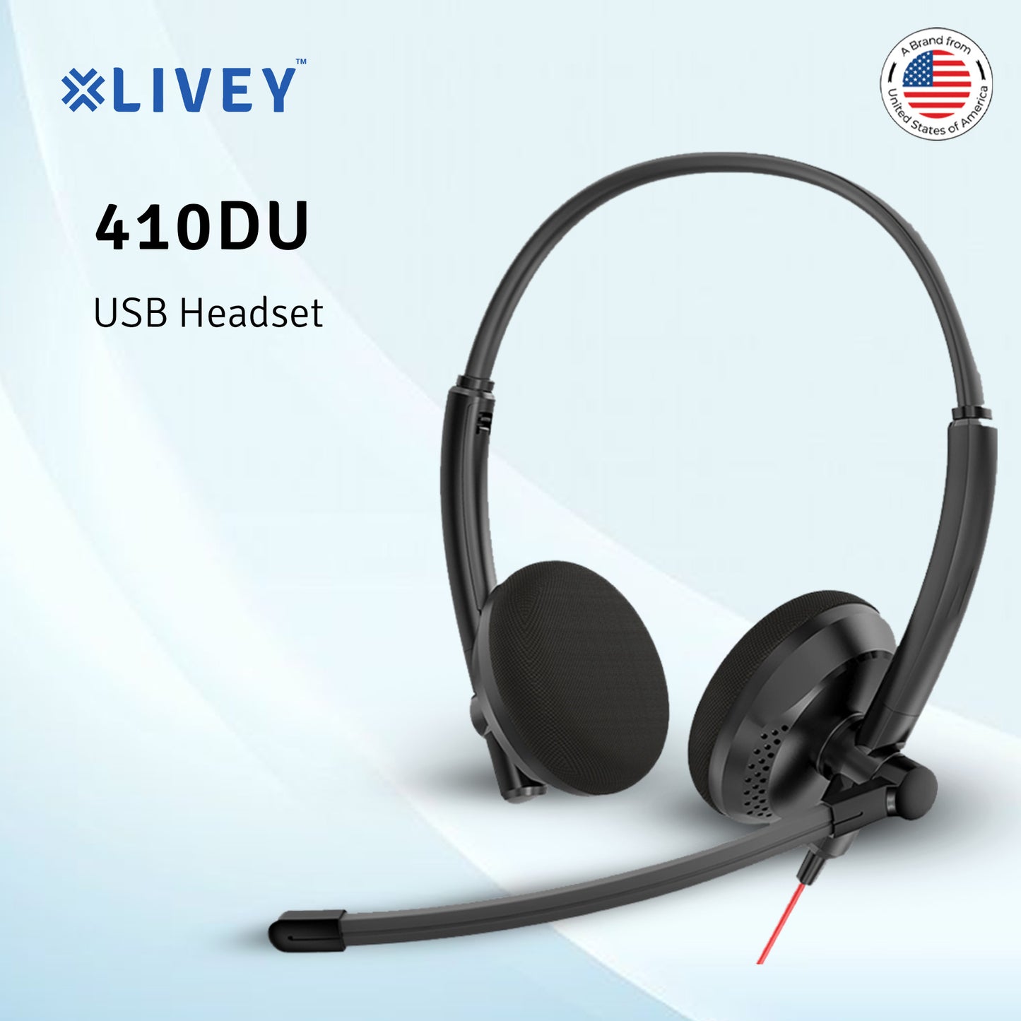 LIVEY 410DU ENC USB Headset, Optimized for UC
