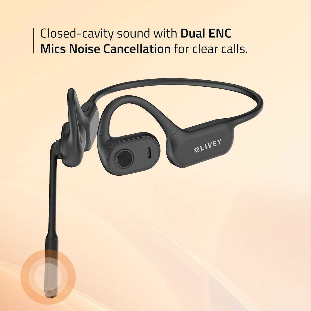 OpenEar 750BT Wireless Headset AI Environmental Noise Cancellation Algorithm, Engineered for All-Day Comfort