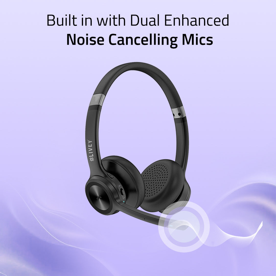 LIVEY 720BT UC Headset with Dual ENC Mics & Teams Ready