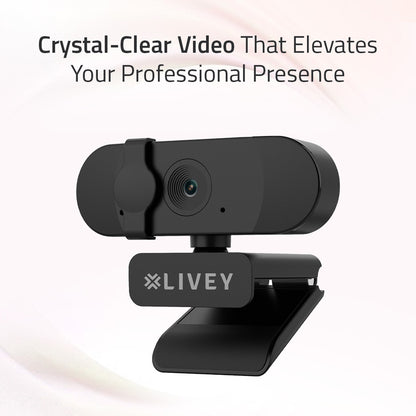RealSight WC350 QHD 2K Webcam with 60fps Auto Focus & Dual Mic