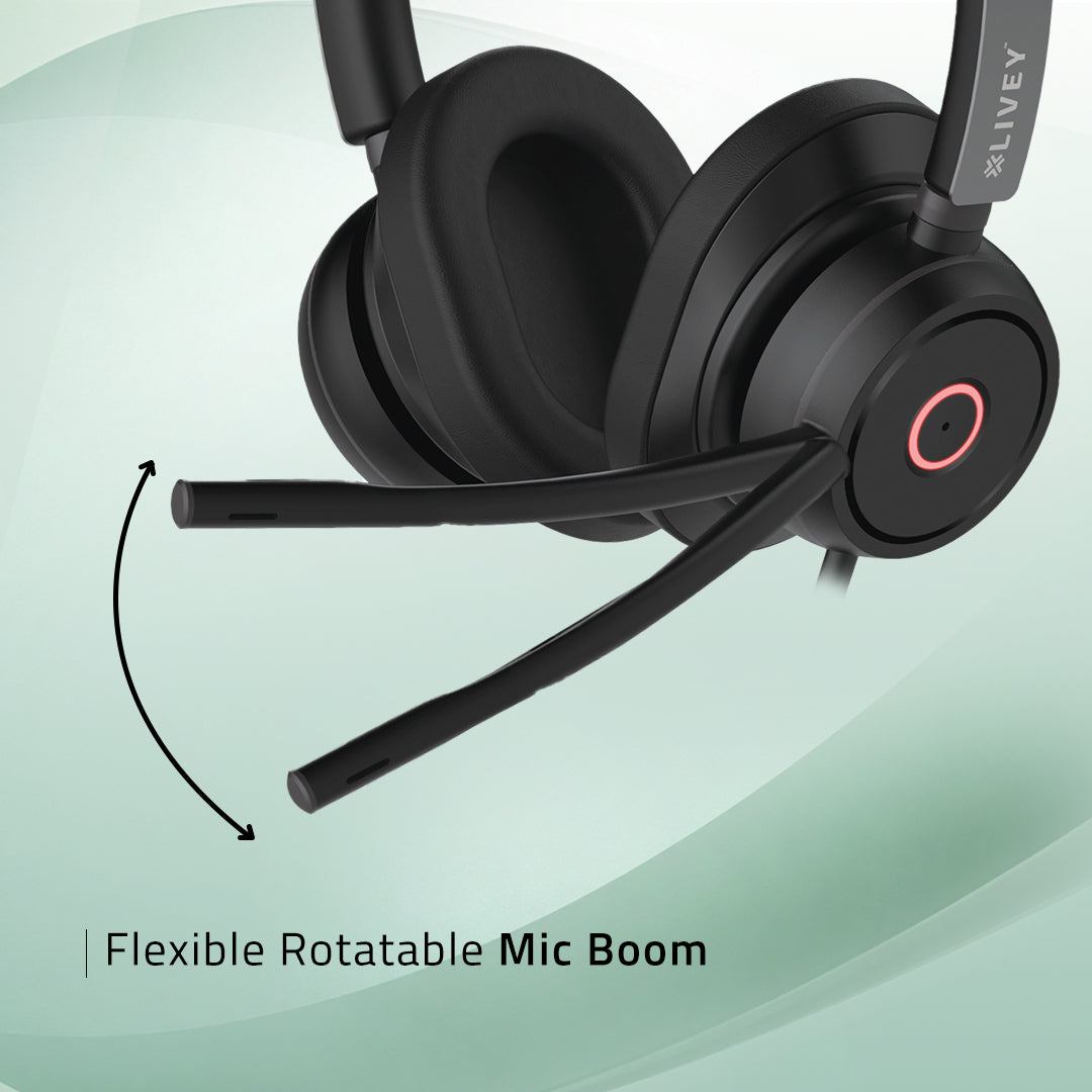 LIVEY 600DM-AINC USB Headset with ENC Mic & Busy Light