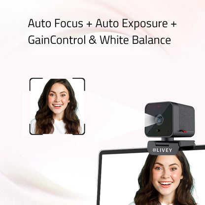 RealSight WC450 UHD 4K Webcam with Dual Mic & Auto Focus
