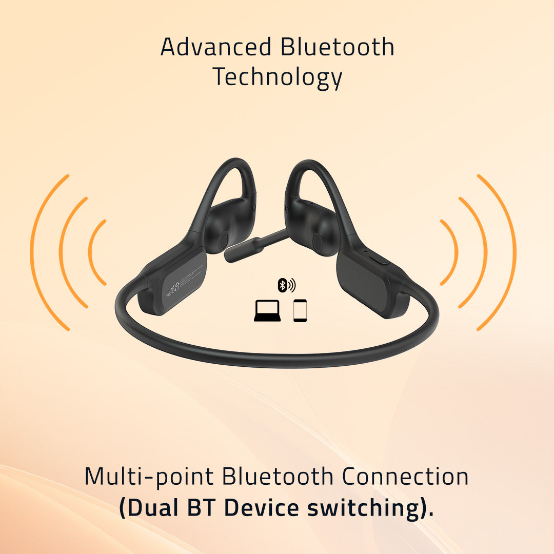 OpenEar 750BT Wireless Headset AI Environmental Noise Cancellation Algorithm, Engineered for All-Day Comfort