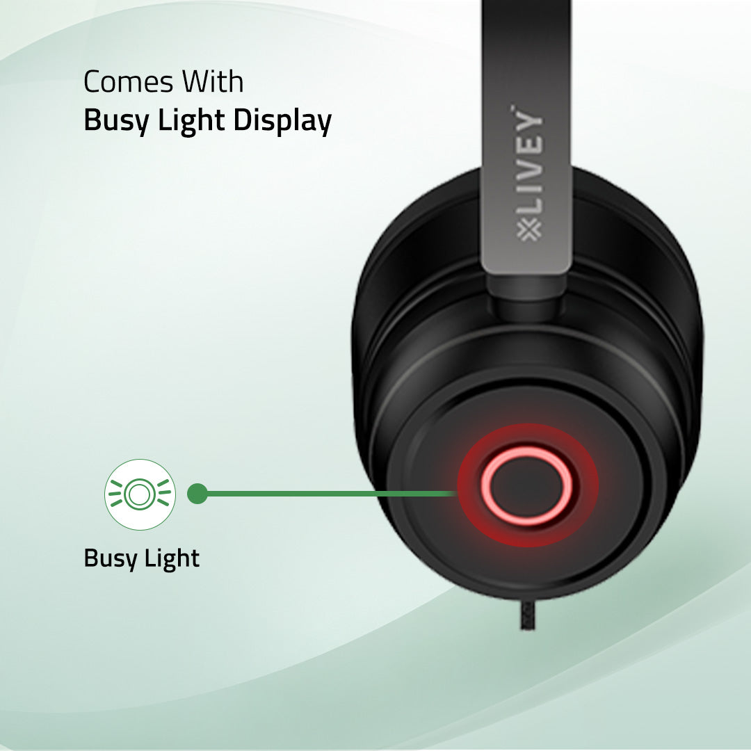 LIVEY 600DM-AINC USB Headset with ENC Mic & Busy Light