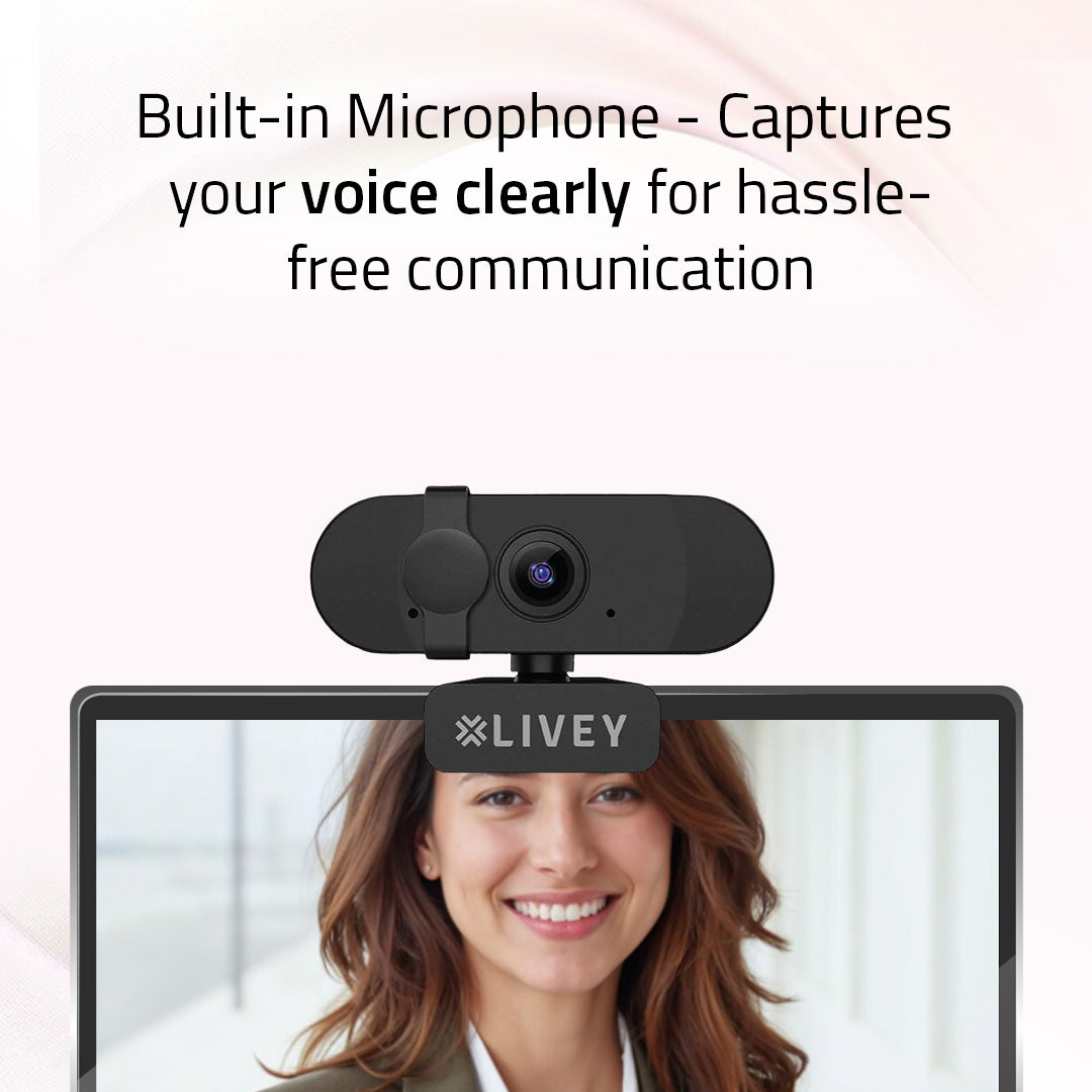 WC300 Full HD 1080p Webcam with Built-In Mic & Privacy Filter