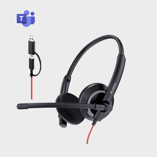 LIVEY 410DMC pLUS ENC USB Headset, Optimized for UC