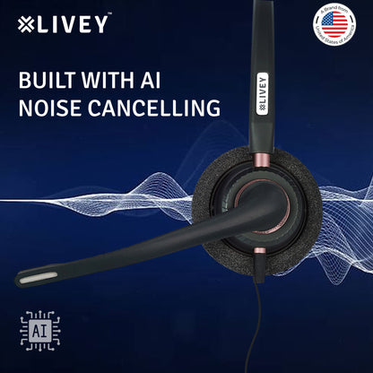 LIVEY 800DP QD + USB Combo Headset