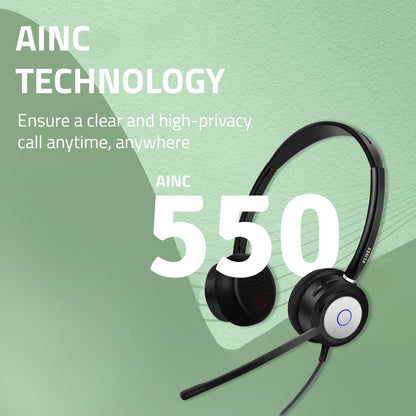 LIVEY 550DM AINC USB Headset, Optimized for MS Teams, UC Headset