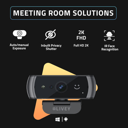 LIVEY WCH100 HelloSync QHD 2k Webcam